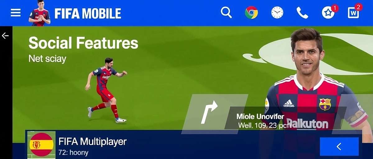 FIFA Mobile Game Changer - Social Features FIFA Mobile Game Changer social features showing local multiplayer